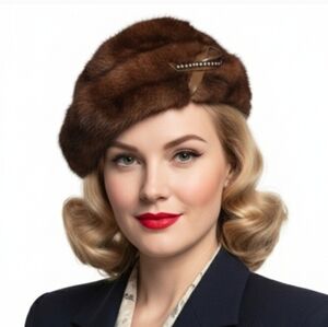 Vintage Luxe: Boutique Kates Canada Real Mink Fur Beret